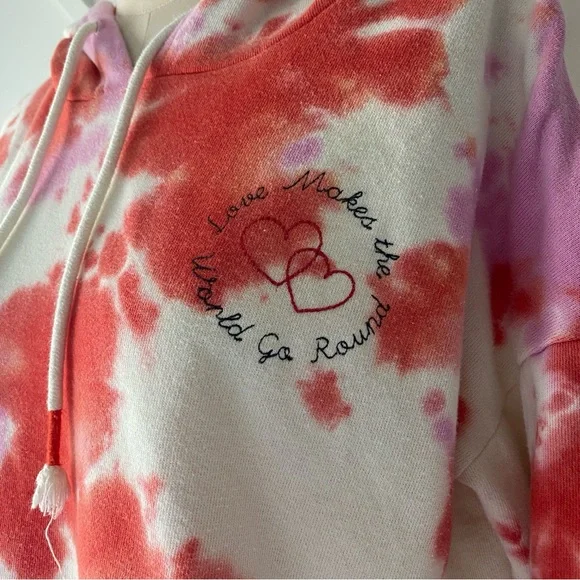 PJ Salvage Daydream Doodles Tie Dye Hoodie S | Oversized Cozy Terry Pullover | - Picture 7 of 14